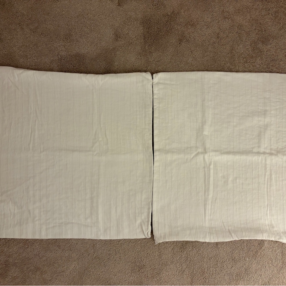 Set a two white euro shams